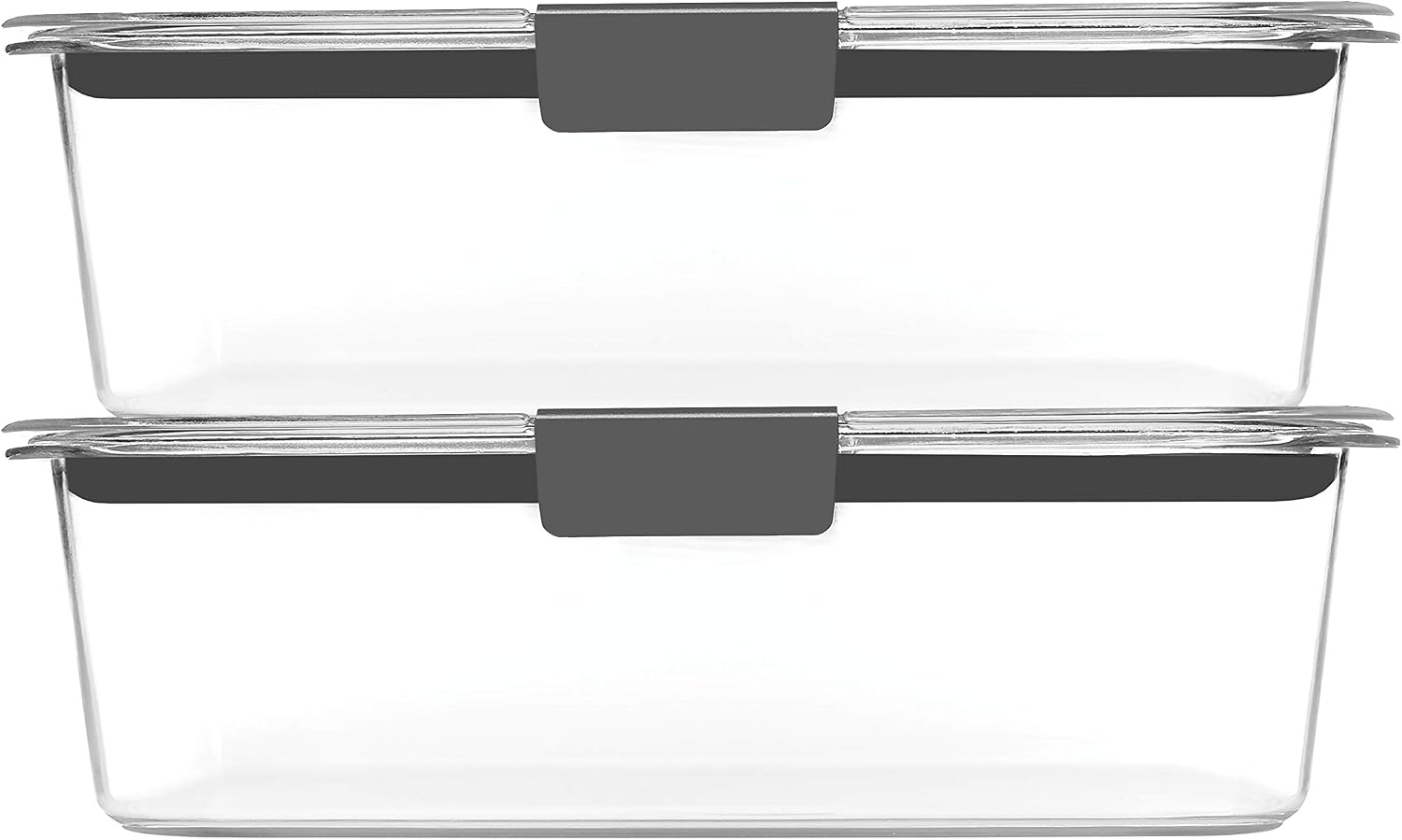 Rubbermaid Brilliance BPA-Free Food Storage Containers with Lids, Airtight Clear Set of 2 (9.6 Cup), Ideal for Lunch, Meal Prep, and Leftovers - Image 2