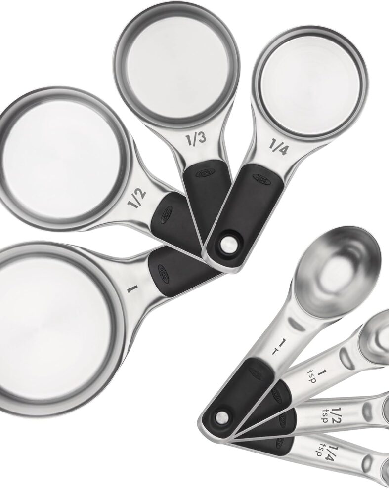 OXO Good Grips 8 Piece Stainless Steel Measuring Cups and Spoons Set