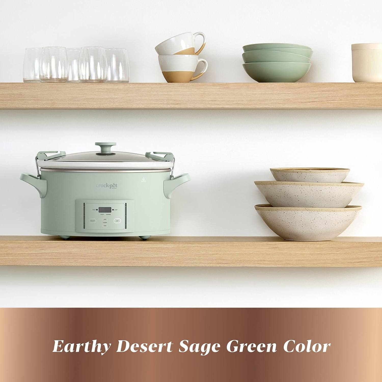 Crock-Pot® Design Series 7-Quart Programmable Slow Cooker, Desert Sage Green - Image 2