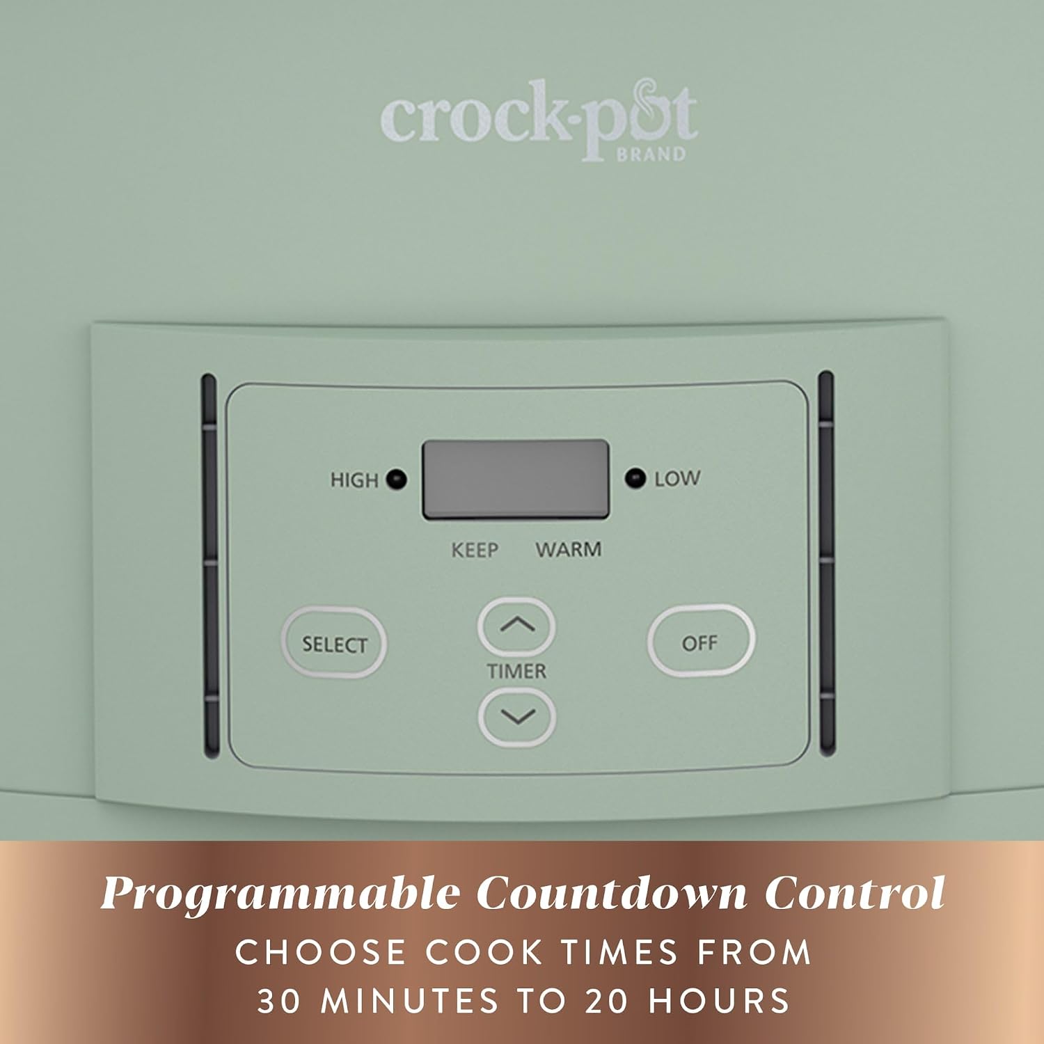 Crock-Pot® Design Series 7-Quart Programmable Slow Cooker, Desert Sage Green - Image 3